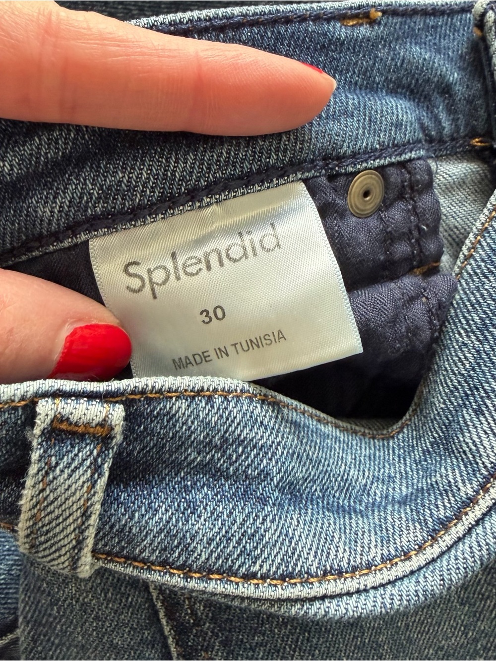 Splendid High Waist Cropped Raw-Hem Straight Jeans 30 - Picture 9 of 12